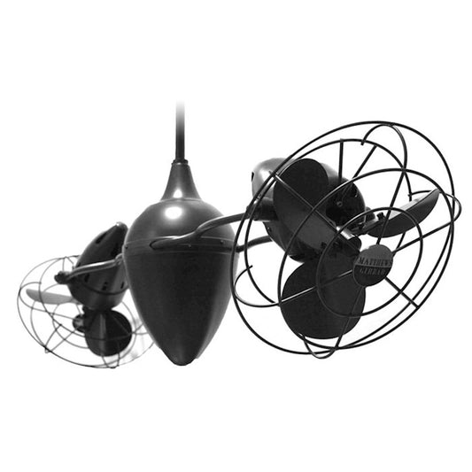 Matthews Fan Company Ar Ruthiane 48in Rotational Ceiling Fan | Black Metal Blades | Indoor & Covered Patio | 46 x 12 x 12 in | Model AR-BK-MTL