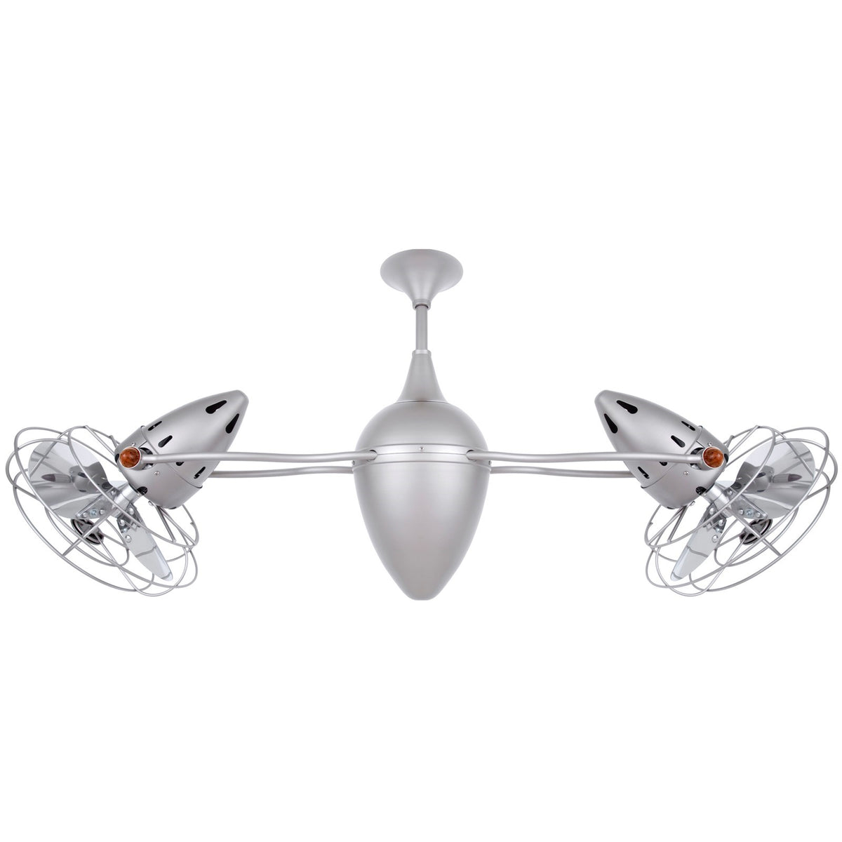 Matthews Fan Company Ar Ruthiane 48in Rotational Ceiling Fan | Brushed Nickel Metal Blades | Indoor Use | 46 x 12 x 12 in | Model AR-BN-MTL