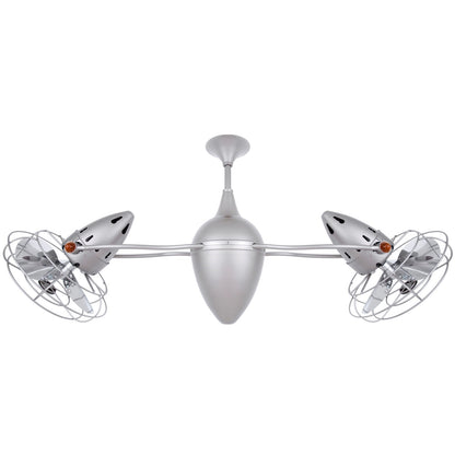 Matthews Fan Company Ar Ruthiane 48in Rotational Ceiling Fan | Brushed Nickel Metal Blades | Indoor Use | 46 x 12 x 12 in | Model AR-BN-MTL