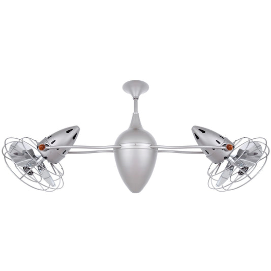 Matthews Fan Company Ar Ruthiane 48in Rotational Ceiling Fan | Brushed Nickel Metal Blades | Indoor Use | 46 x 12 x 12 in | Model AR-BN-MTL