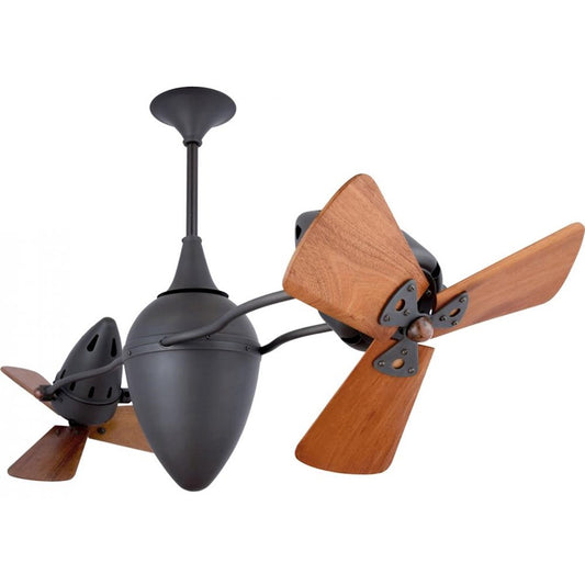 Matthews Fan Company Ar Ruthiane 48in Bronzette Wood Ceiling Fan | High Gauge Steel & Mahogany Blades | Living Room & Covered | Model AR-BZZT-WD