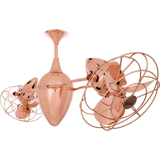 Matthews Fan Company Ar Ruthiane 48in Ceiling Fan | Polished Copper Metal Blades | Living Room & Covered Patio | 46 x 12 x 12 in | Model AR-CP-MTL