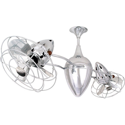 Matthews Fan Company Ar Ruthiane 48in Ceiling Fan | Chrome Metal Blades | Living Room & Bedroom | 46 x 12 x 12 in | Model AR-CR-MTL