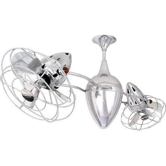 Matthews Fan Company Ar Ruthiane 48in Ceiling Fan | Chrome Metal Blades | Living Room & Bedroom | 46 x 12 x 12 in | Model AR-CR-MTL