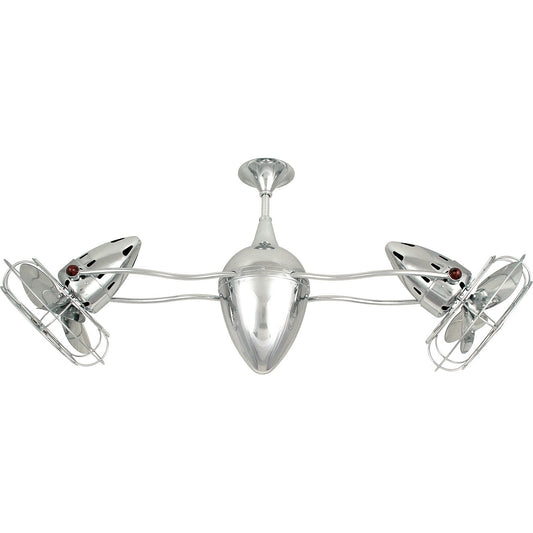 Matthews Fan Company Ar Ruthiane 48in Ceiling Fan | Chrome Metal Blades | Living Room & Bedroom | 46 x 12 x 12 in | Model AR-CR-MTL