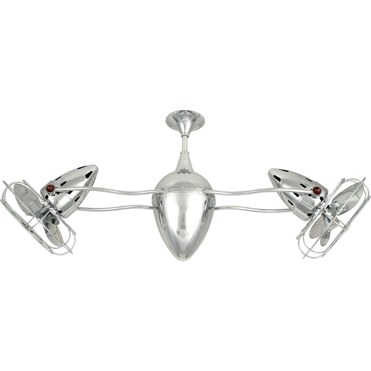 Matthews Fan Company Ar Ruthiane 48in Ceiling Fan | Chrome Metal Blades | Living Room & Covered Patio | 46 x 12 x 12 in | Model AR-CR-MTL-DAMP