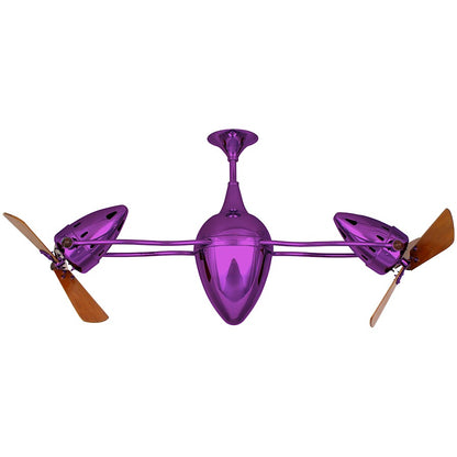 Matthews Fans Ar Ruthiane 48in Rotational Ceiling Fan | Ametista and Mahogany Wood Blades | Living Room & Bedroom | Model AR-LTPURPLE-WD