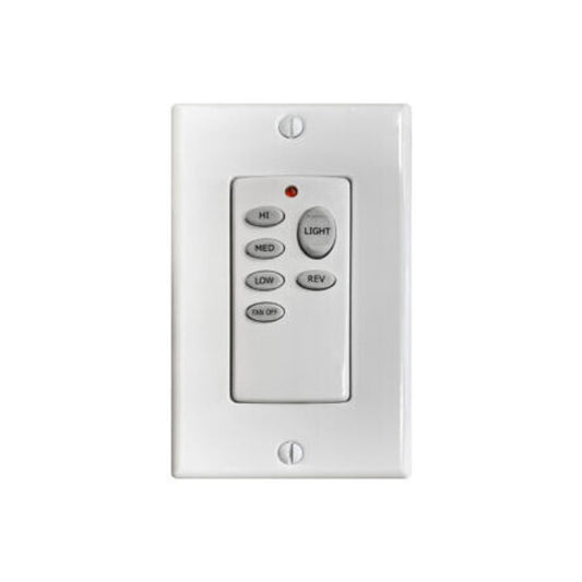 Matthews Fans Atlas 2-Wire Wall Control 3-Speed White | Contemporary Plastic | Living Room & Bedroom Fan Control | 6 x 6 x 0.5 in | Model AT-AC-WC-DA