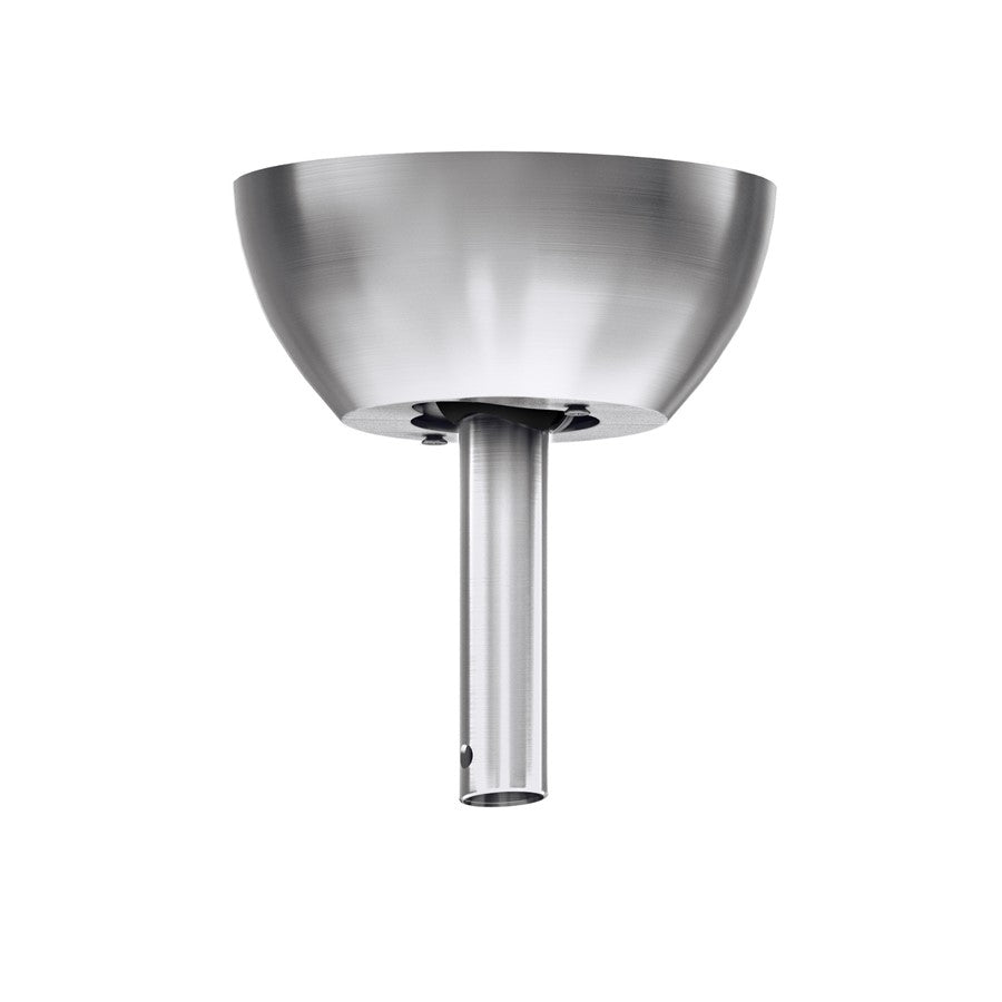 Matthews Fans Cathedral Ceiling Mount for Vaulted Ceilings up to 60° | Brushed Stainless Cast Aluminum | Sloped Ceiling | Model AT-CathedralMt-BS
