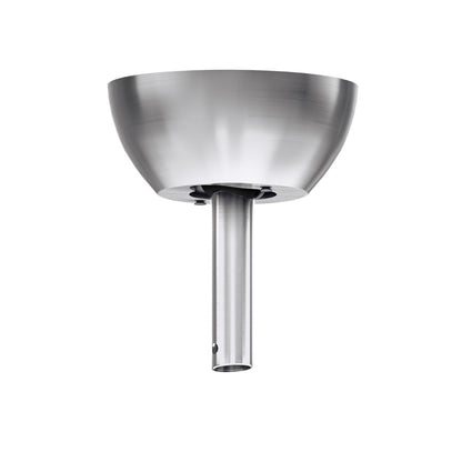 Matthews Fans Cathedral Ceiling Mount for Vaulted Ceilings up to 60° | Brushed Stainless Cast Aluminum | Sloped Ceiling | Model AT-CathedralMt-BS
