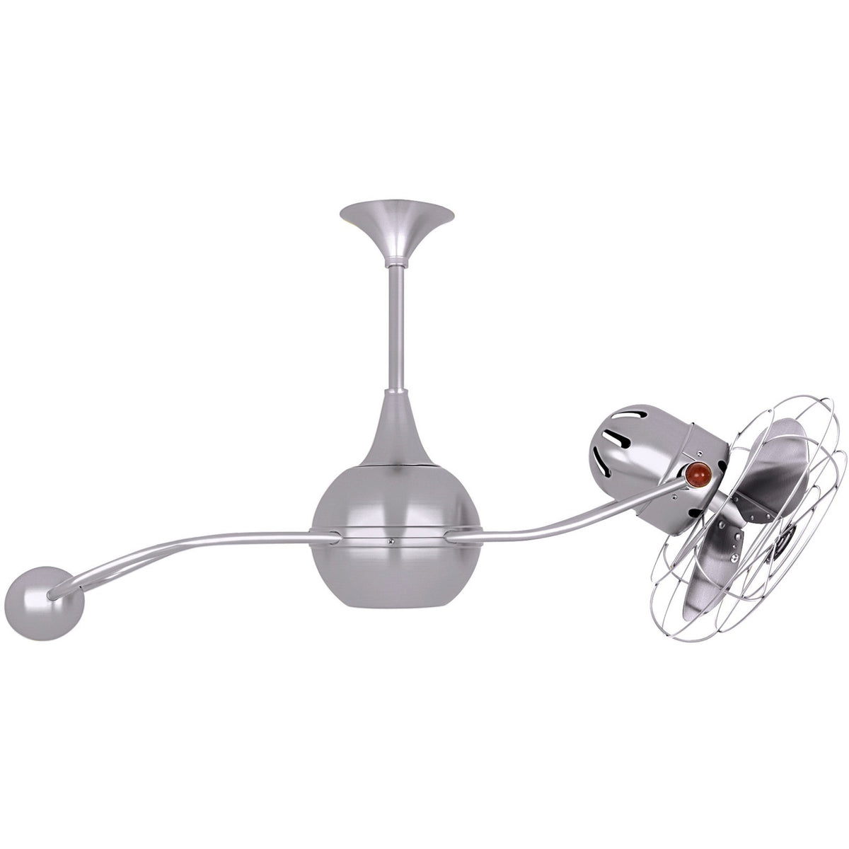 Matthews Fan Company Brisa 2000 39in Ceiling Fan | Brushed Nickel High Gauge Steel and Metal Blades | Living Room & Bedroom | Model B2K-BN-MTL