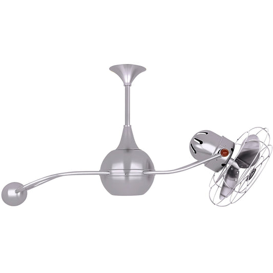 Matthews Fan Company Brisa 2000 39in Ceiling Fan | Brushed Nickel High Gauge Steel and Metal Blades | Living Room & Bedroom | Model B2K-BN-MTL
