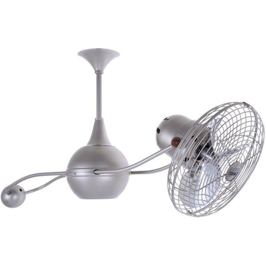 Matthews Fan Company Brisa 2000 39in Ceiling Fan | Chrome Steel and Metal Blades | Living Room & Bedroom | 39 x 7 x 7 in | Model B2K-CR-MTL