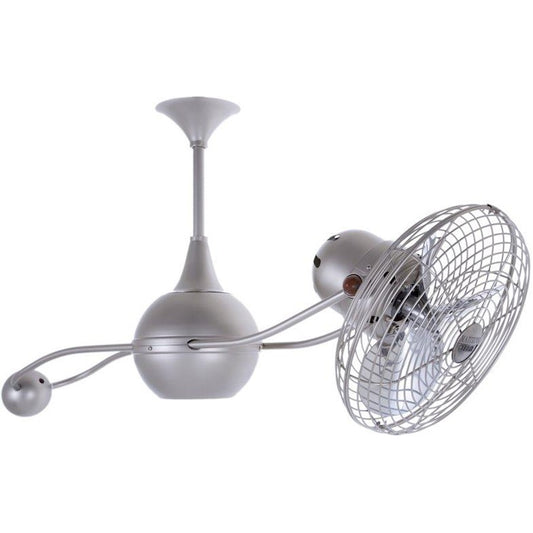 Matthews Fan Company Brisa 2000 39in Ceiling Fan | Chrome Steel and Metal Blades | Living Room & Bedroom | 39 x 7 x 7 in | Model B2K-CR-MTL