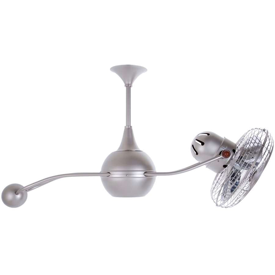 Matthews Fan Company Brisa 2000 39in Ceiling Fan | White and Metal | Covered Patio & Large Bedroom | 39 x 7 x 7 in | Model B2K-WH-MTL