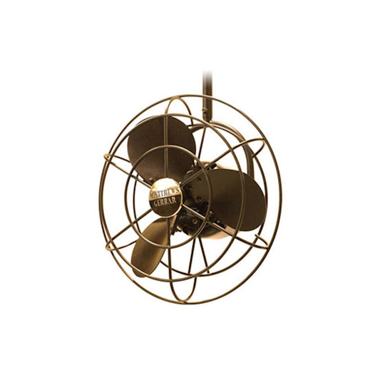 Matthews Fan Company Bianca Directional 16in Ceiling Fan | Bronzette and Metal Blade | Covered Patio & Indoor Rooms | Model BD-BZZT-MTL