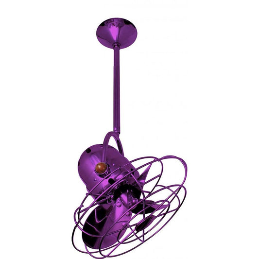 Matthews Fans Bianca Direcional 16in 3-Blade Ceiling Fan | Contemporary Ametista and Mahogany | Bedroom & Covered Patio | Model BD-LTPURPLE-WD