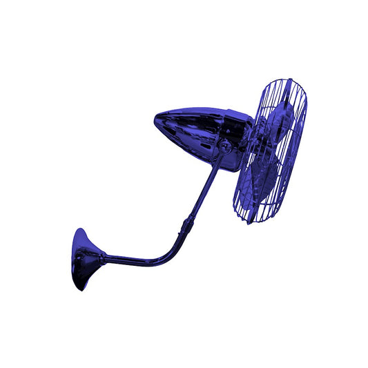 Matthews Fans Bruna Parede 19in Directional Wall Fan | Contemporary Ametista Metal | Bedroom & Living Room Airflow | Model BP-LTPURPLE-MTL
