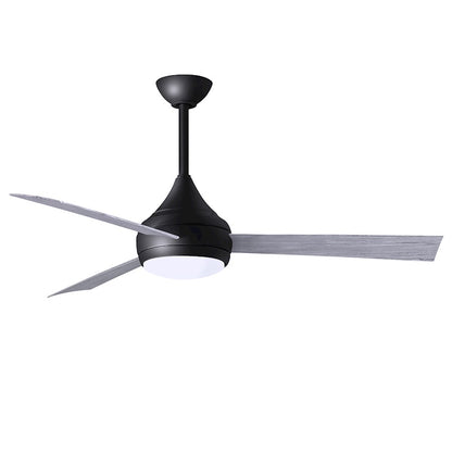 Matthews Fans Donaire 52in 1-Light Ceiling Fan | Contemporary Matte Black and Barnwood Tone ABS Blades | Coastal Wet Location | Model DA-BK-BW