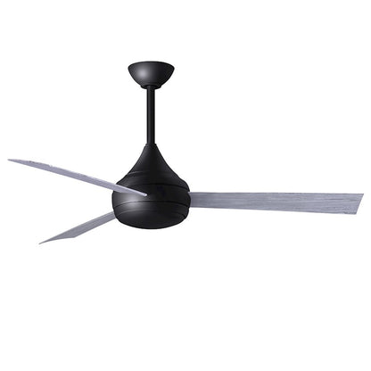 Matthews Fans Donaire 52in 1-Light Ceiling Fan | Contemporary Matte Black and Barnwood Tone ABS Blades | Coastal Wet Location | Model DA-BK-BW