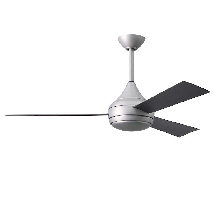 Matthews Fans Donaire 52in 1-Light LED Ceiling Fan | Contemporary Gloss White and Barnwood ABS Blades | Covered Patio & Sunroom | Model DA-WH-BW