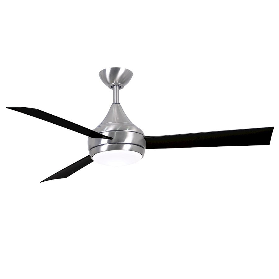 Matthews Fans Donaire 52in 1-Light Ceiling Fan | Contemporary Brushed Stainless and Matte Black ABS | Coastal Wet Location | Model DA-BS-BK