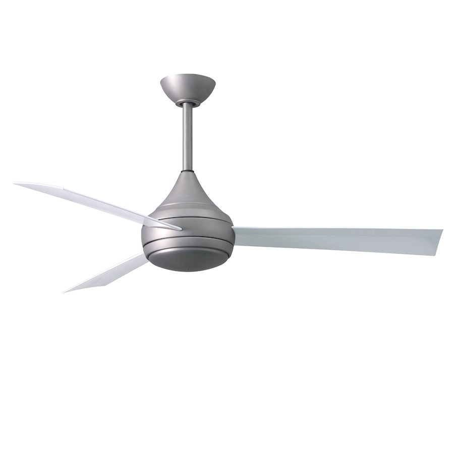 Matthews Fans Donaire 52in 1-Light LED Ceiling Fan | Contemporary Gloss White and Barnwood ABS Blades | Covered Patio & Sunroom | Model DA-WH-BW