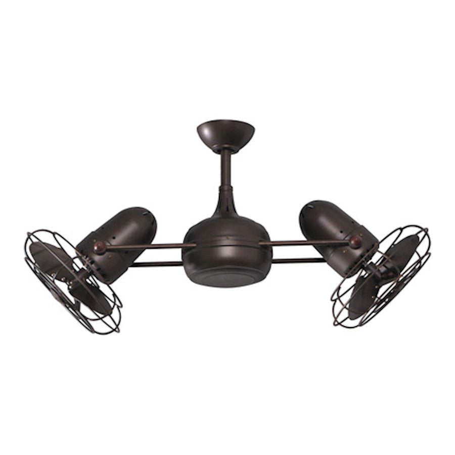 Matthews Fan Company Dagny 39in Rotational Ceiling Fan | Textured Bronze Metal Blades | Living Room & Bedroom | 39 x 22 x 7 in | Model DG-TB-MTL