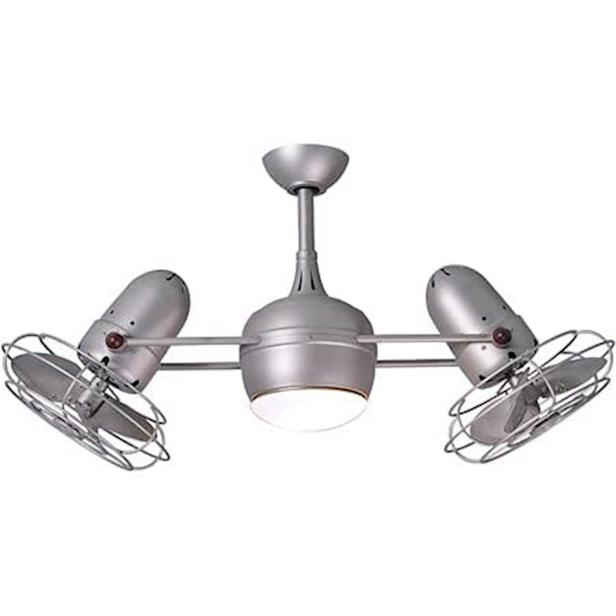 Matthews Fans Dagny LK 40in 6-Blade Rotational Ceiling Fan | Contemporary Matte Black and Metal | Living Room & Bedroom | Model DGLK-BK-MTL