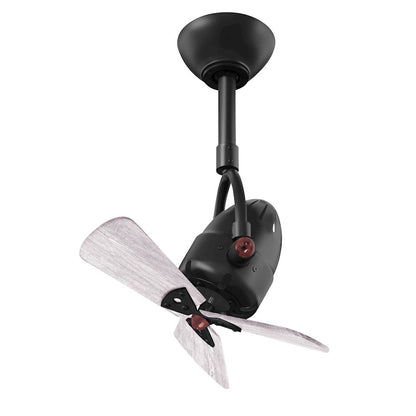 Matthews Fans Diane 16in 3-Blade Ceiling Fan | Contemporary Textured Bronze and Barn Wood Solid Wood Blades | Bedroom & Small Room | Model DI-TB-WDBW