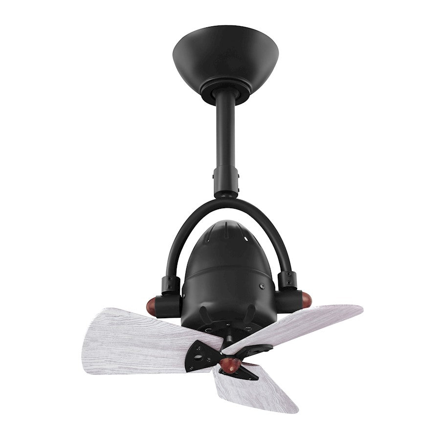 Matthews Fans Diane 16in 3-Blade Ceiling Fan | Contemporary Textured Bronze and Barn Wood Solid Wood Blades | Bedroom & Small Room | Model DI-TB-WDBW