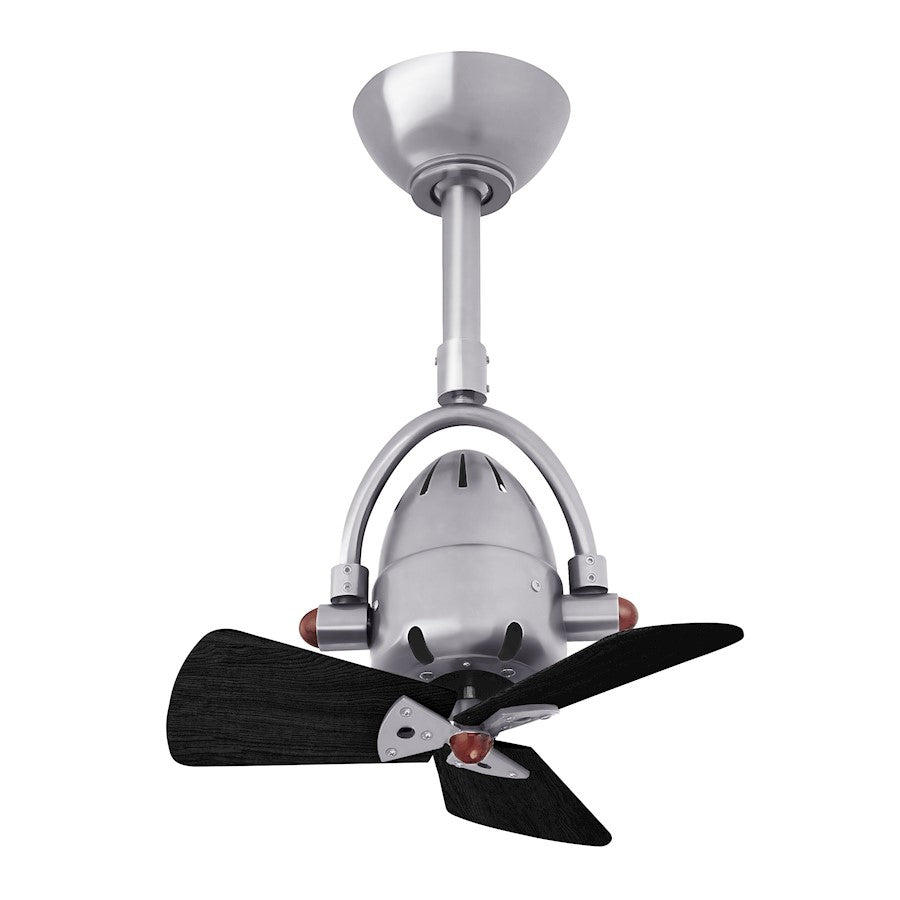 Matthews Fans Diane 16in 3-Blade Ceiling Fan | Contemporary Textured Bronze and Barn Wood Solid Wood Blades | Bedroom & Small Room | Model DI-TB-WDBW