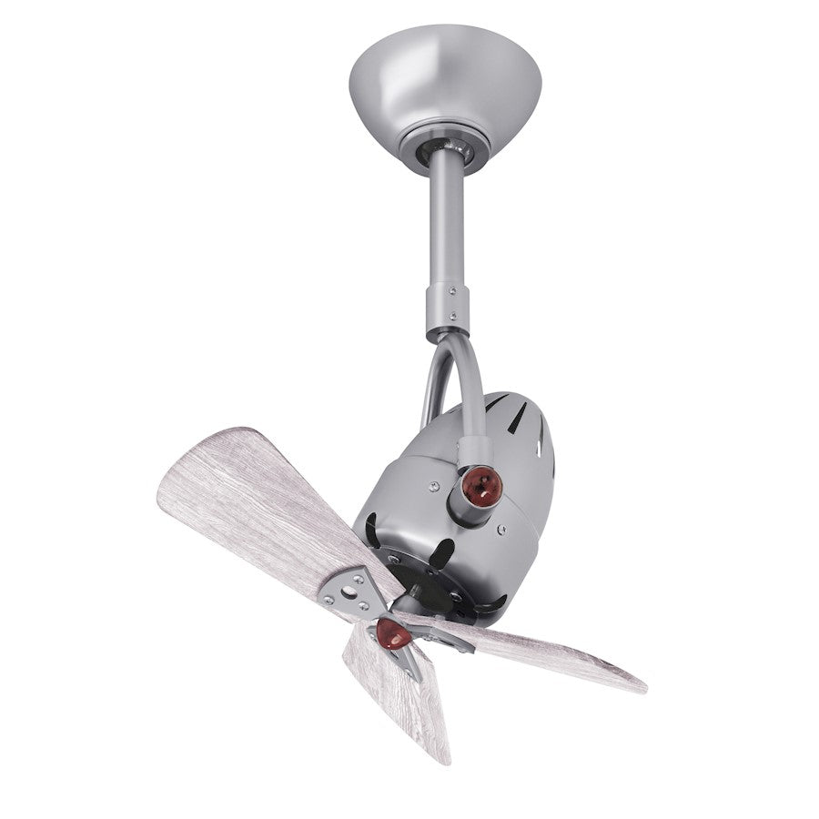 Matthews Fans Diane 16in 3-Blade Ceiling Fan | Contemporary Textured Bronze and Barn Wood Solid Wood Blades | Bedroom & Small Room | Model DI-TB-WDBW