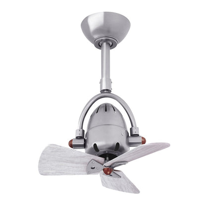 Matthews Fans Diane 16in 3-Blade Ceiling Fan | Contemporary Textured Bronze and Barn Wood Solid Wood Blades | Bedroom & Small Room | Model DI-TB-WDBW