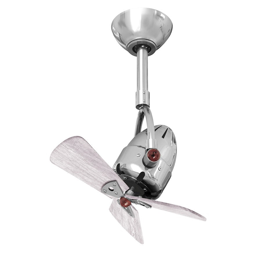 Matthews Fans Diane 16in 3-Blade Ceiling Fan | Contemporary Textured Bronze and Barn Wood Solid Wood Blades | Bedroom & Small Room | Model DI-TB-WDBW