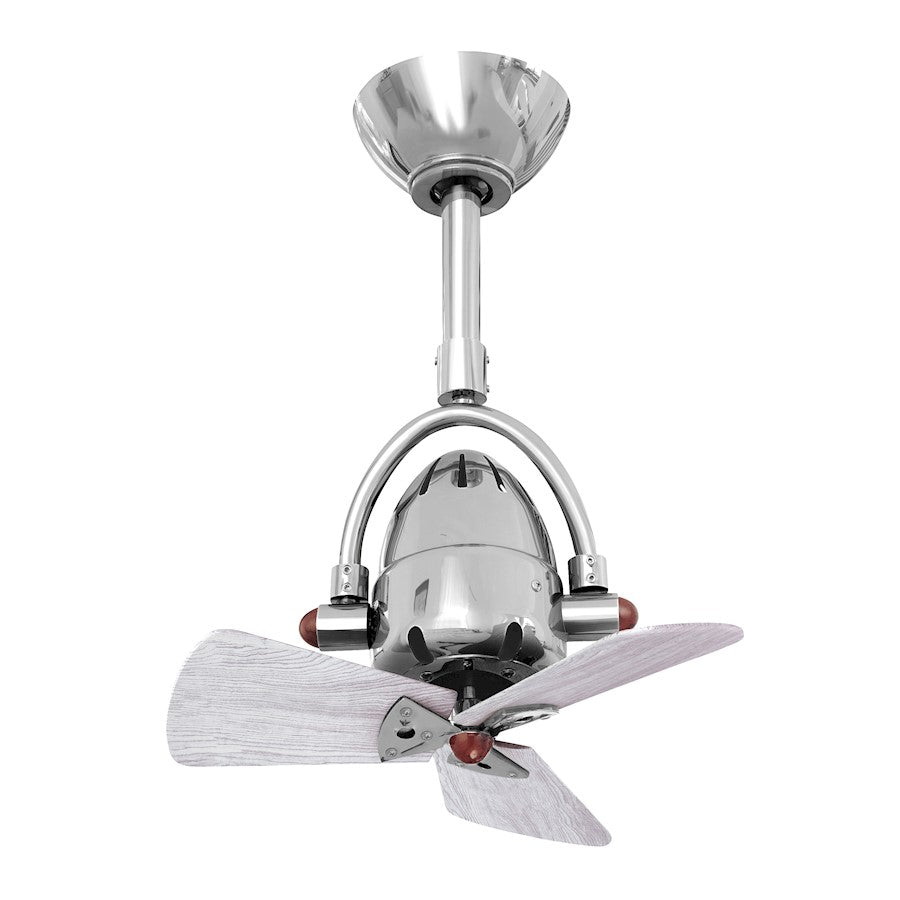 Matthews Fans Diane 16in 3-Blade Ceiling Fan | Contemporary Textured Bronze and Barn Wood Solid Wood Blades | Bedroom & Small Room | Model DI-TB-WDBW