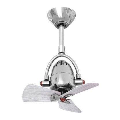 Matthews Fans Diane 16in 3-Blade Ceiling Fan | Contemporary Textured Bronze and Barn Wood Solid Wood Blades | Bedroom & Small Room | Model DI-TB-WDBW