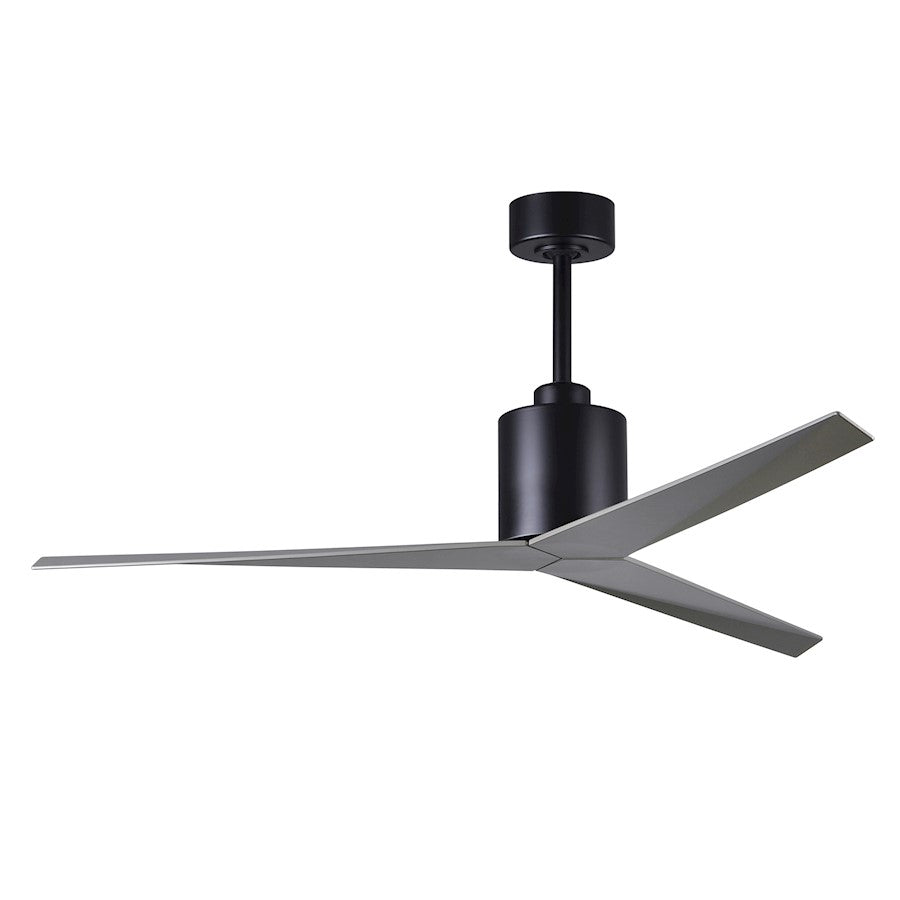 Matthews Fans Eliza 56in 3-Blade Ceiling Fan | Gloss White and Matte Black ABS Blades | Living Room & Bedroom | 56 x 56 x 12 in | Model EK-WH-BK