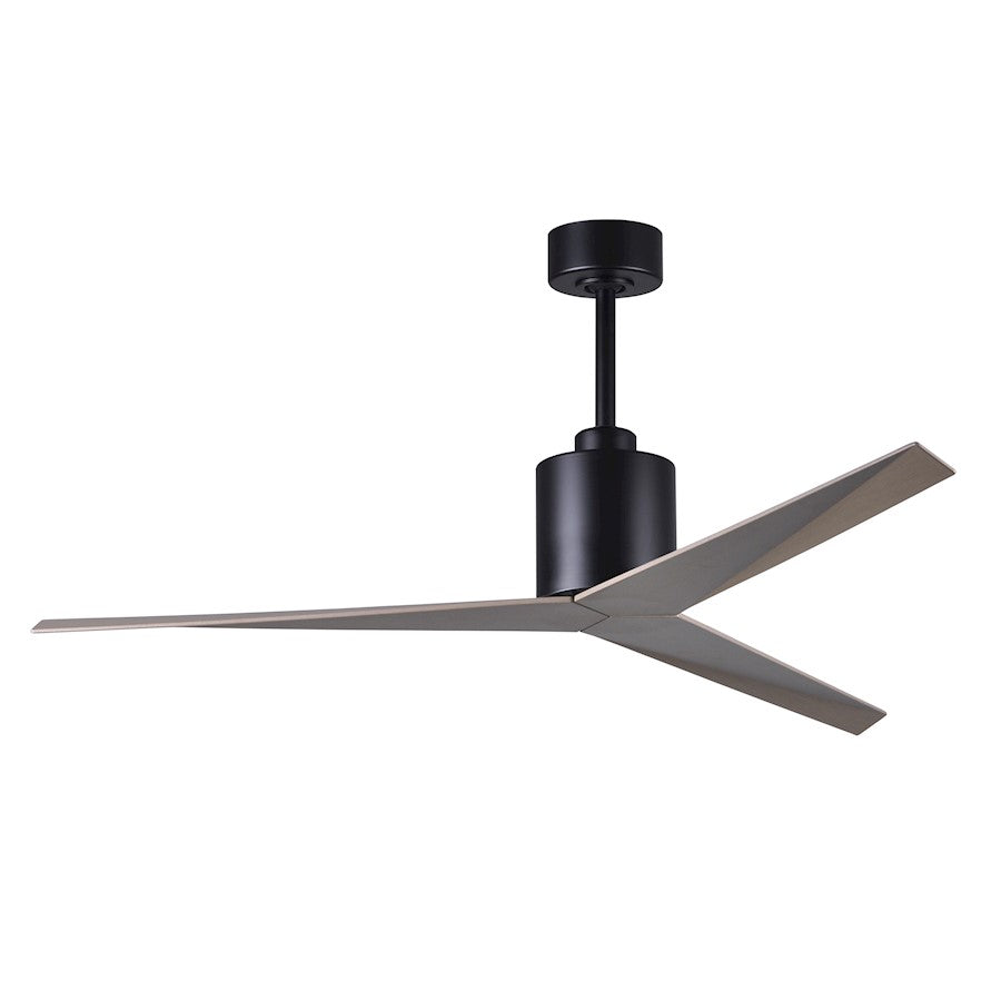 Matthews Fans Eliza 56in 3-Blade Ceiling Fan | Gloss White and Matte Black ABS Blades | Living Room & Bedroom | 56 x 56 x 12 in | Model EK-WH-BK