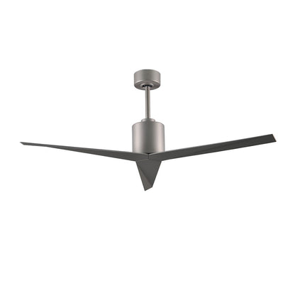 Matthews Fan Atlas Eliza 56in 3-Blade Ceiling Fan | Brushed Nickel and Brushed Nickel Blades | Living Room & Bedroom | Model EK-BN-BN