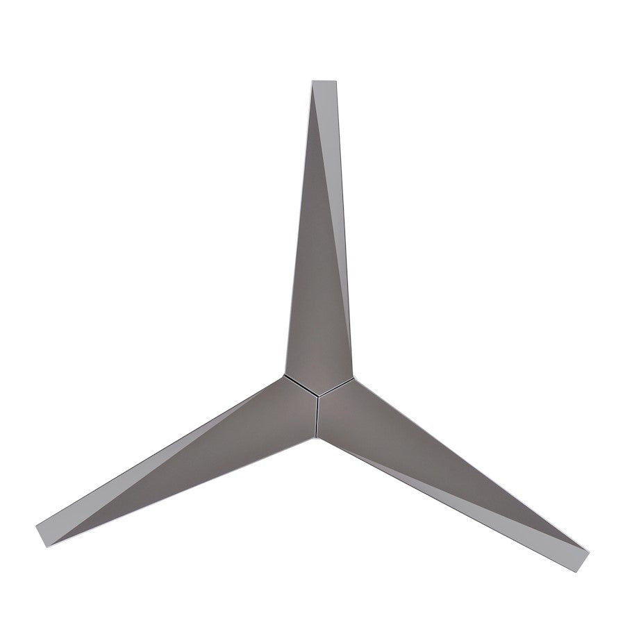 Matthews Fan Atlas Eliza 56in 3-Blade Ceiling Fan | Brushed Nickel and Brushed Nickel Blades | Living Room & Bedroom | Model EK-BN-BN