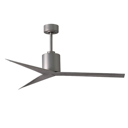 Matthews Fan Eliza 56in 3-Blade Ceiling Fan | Gloss White and Barn Wood Polycarbonate | Living Room & Bedroom | 56 x 56 x 10 in | Model EK-WH-BW