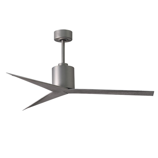 Matthews Fan Eliza 56in 3-Blade Ceiling Fan | Gloss White and Barn Wood Polycarbonate | Living Room & Bedroom | 56 x 56 x 10 in | Model EK-WH-BW