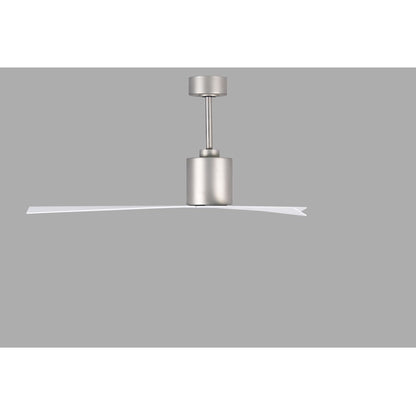 Matthews Fan Eliza 56in 3-Blade Ceiling Fan | Brushed Nickel and Gloss White Polycarbonate | Indoor & Outdoor Wet Locations | Model EK-BN-WH