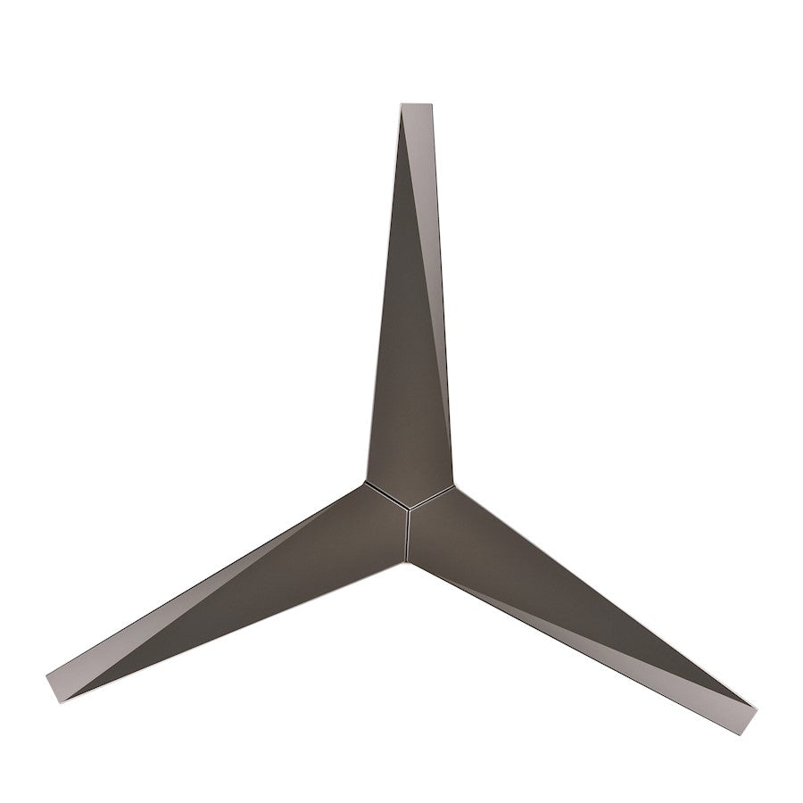 Matthews Fan Eliza 56in 3-Blade Ceiling Fan | Modern Gloss White and Brushed Nickel | Living Room & Bedroom | 56 x 56 x 12 in | Model EK-WH-BN