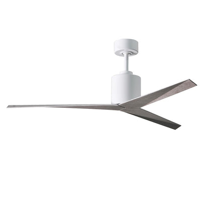 Matthews Fan Eliza 56in 3-Blade Ceiling Fan | Gloss White and Barn Wood Polycarbonate | Living Room & Bedroom | 56 x 56 x 10 in | Model EK-WH-BW