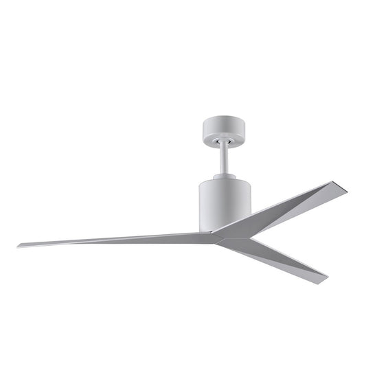 Matthews Fan Eliza 56in 3-Blade Ceiling Fan | Modern Gloss White | Living Room & Bedroom | 56 x 56 x 12 in | Model EK-WH-WH