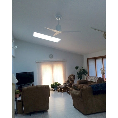 Matthews Fan Eliza 56in 3-Blade Ceiling Fan | Modern Gloss White | Living Room & Bedroom | 56 x 56 x 12 in | Model EK-WH-WH