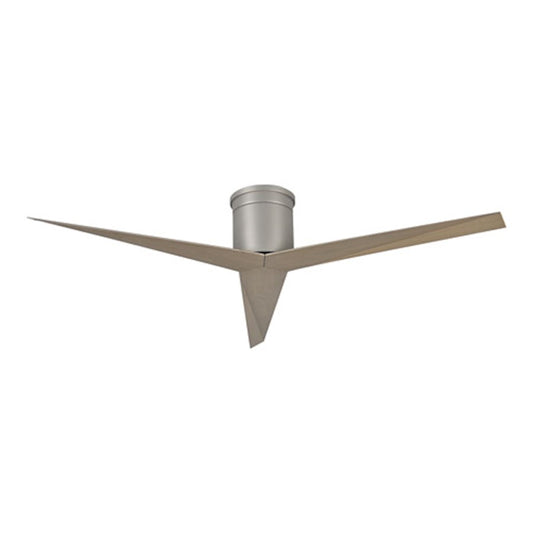 Matthews Fan Eliza-H 56in 3-Blade Flush Mount Ceiling Fan | Brushed Nickel and Gray Ash Polycarbonate | Bedroom & Living Room | Model EKH-BN-GA