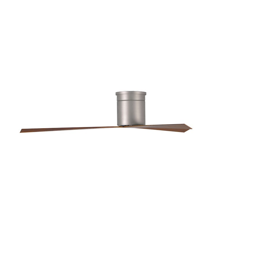 Matthews Fan Eliza-H 56in 3-Blade Flush Mount Ceiling Fan | Brushed Nickel and Walnut Polycarbonate | Bedroom & Living Room | Model EKH-BN-WN